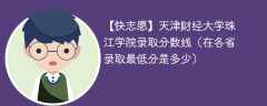 天津财经大学珠江学院录取分数线2023（在各省录取最低分是多少）