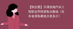 2023天津滨海汽车工程职业学院录取分数线（在各省录取最低分是多少）