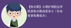 大理护理职业学院2023年录取分数线是多少「在各省录取最低分」