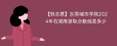 东莞城市学院2024年在湖南录取分数线是多少（2023~2021近三年分数位次）