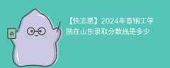 2024年首钢工学院在山东录取分数线是多少（2023~2021近三年分数位次）