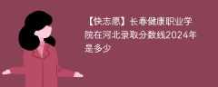 长春健康职业学院在河北录取分数线2024年是多少（2023~2021近三年分数位次）