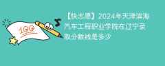 2024年天津滨海汽车工程职业学院在辽宁录取分数线是多少（2024~2022近三年分数位次）