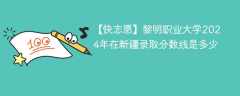 黎明职业大学2024年在新疆录取分数线是多少（2024~2022近三年分数位次）