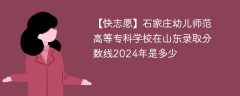 石家庄幼儿师范高等专科学校在山东录取分数线2024年是多少（2024~2022近三年分数位次）