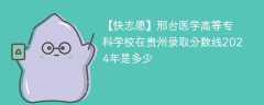 邢台医学院在贵州录取分数线2024年是多少（2024~2022近三年分数位次）