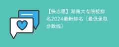 湖南大专院校排名2024最新排名（最低录取分数线）