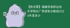 福建信息职业技术学院在广西录取分数线2024年是多少（2024~2022近三年分数位次）