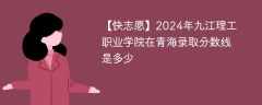 2024年九江理工职业学院在青海录取分数线是多少（2023~2021近三年分数位次）