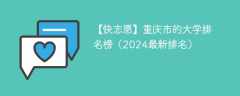 重庆市的大学排名榜（2024最新排名）