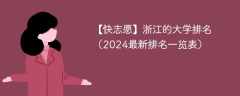 浙江的大学排名（2024最新排名一览表）