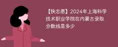 2024年上海科学技术职业学院在内蒙古录取分数线是多少（2024~2022近三年分数位次）