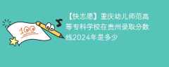 重庆幼儿师范高等专科学校在贵州录取分数线2024年是多少（2024~2022近三年分数位次）