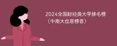 2024全国财经类大学排名榜（中南大位居榜首）