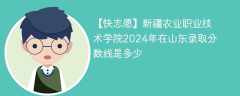新疆农业职业技术大学2024年在山东录取分数线是多少（2024~2022近三年分数位次）