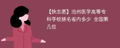 沧州医学高等专科学校排名省内多少 全国第几位（2024最新）