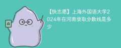 上海外国语大学2024年在河南录取分数线是多少（2024~2022近三年分数位次）