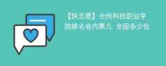 台州科技职业学院排名省内第几 全国多少位（2024最新）