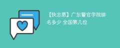 广东警官学院排名多少 全国第几位（2024最新）