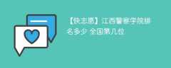 江西警察学院排名多少 全国第几位（2024最新）