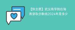 武汉商学院在海南录取分数线2024年是多少（2023~2021近三年分数位次）