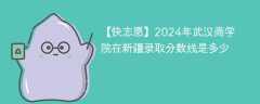 2024年武汉商学院在新疆录取分数线是多少（2024~2022近三年分数位次）