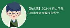 2024年泰山学院在河北录取分数线是多少（2024~2022近三年分数位次）