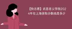 武昌首义学院2024年在上海录取分数线是多少（2023~2021近三年分数位次）