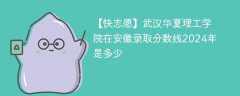武汉华夏理工学院在安徽录取分数线2024年是多少（2024~2022近三年分数位次）