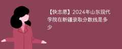 2024年山东现代学院在新疆录取分数线是多少（2023~2021近三年分数位次）