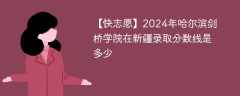 2024年哈尔滨剑桥学院在新疆录取分数线是多少（2023~2021近三年分数位次）