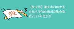 重庆水利电力职业技术学院在贵州录取分数线2024年是多少（2024~2022近三年分数位次）