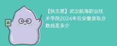 武汉航海职业技术学院2024年在安徽录取分数线是多少（2023~2021近三年分数位次）