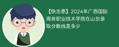 2024年广西国际商务职业技术学院在山东录取分数线是多少（2023~2021近三年分数位次）