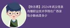 2024年武汉信息传播职业技术学院在广西录取分数线是多少（2023~2021近三年分数位次）