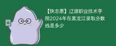 辽源职业技术学院2024年在黑龙江录取分数线是多少（2023~2021近三年分数位次）