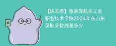张家界航空工业职业技术学院2024年在山东录取分数线是多少（2024~2022近三年分数位次）