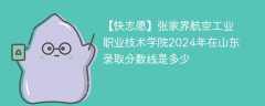 张家界航空工业职业技术学院2024年在山东录取分数线是多少（2023~2021近三年分数位次）