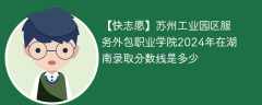 苏州工业园区服务外包职业学院2024年在湖南录取分数线是多少（2023~2021近三年分数位次）