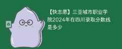 三亚城市职业学院2024年在四川录取分数线是多少（2023~2021近三年分数位次）