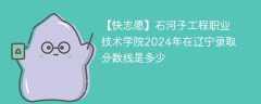 石河子工程职业技术学院2024年在辽宁录取分数线是多少（2024~2022近三年分数位次）