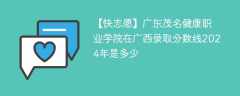 广东茂名健康职业学院在广西录取分数线2024年是多少（2023~2021近三年分数位次）