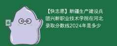 新疆生产建设兵团兴新职业技术学院在河北录取分数线2024年是多少（2024~2022近三年分数位次）