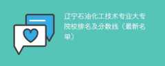 辽宁石油化工技术专业大专院校排名及分数线（2024最新名单）