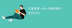 2024宁夏高考一分一段表理科公布（含2023）
