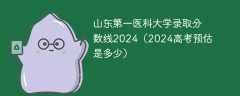 山东第一医科大学录取分数线2024（2024高考预估是多少）