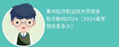惠州经济职业技术学院录取分数线2024（2024高考预估是多少）