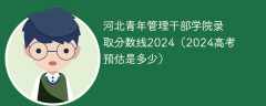 河北青年管理干部学院录取分数线2024（2024高考预估是多少）