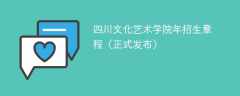 四川文化艺术学院2024年招生章程（正式发布）