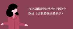 2024巢湖学院各专业录取分数线（录取最低分是多少）